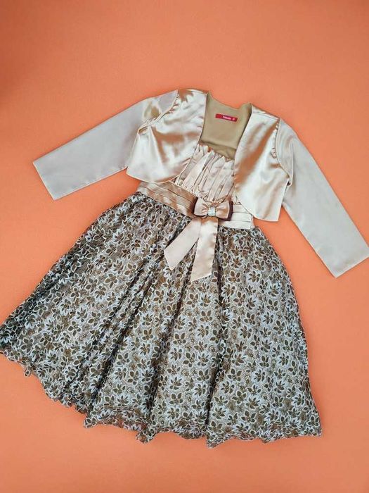 Праздничное платье с болеро на 10-11 лет