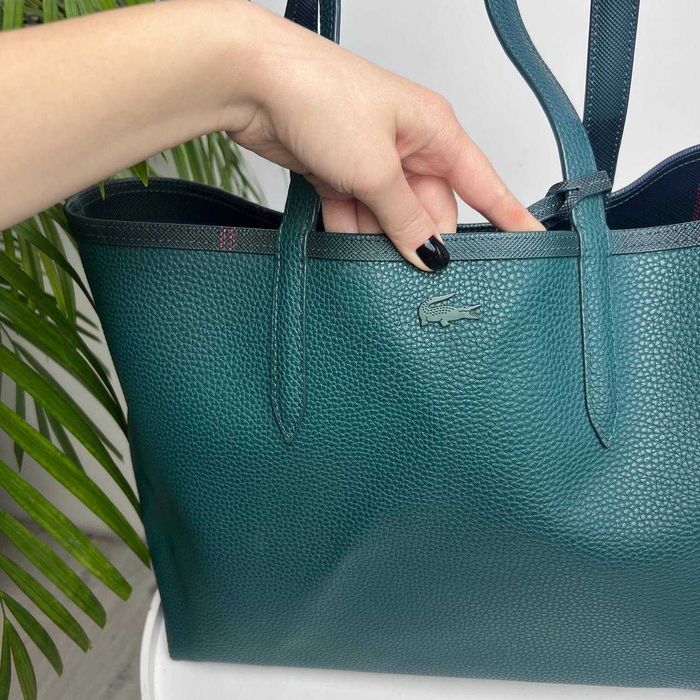 Шкіряна Жіноча сумка-тоут Lacoste Anna з чохлом петі-піке Оригінал