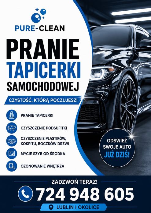 Pranie Tapicerki Samochodowej – Fotele Jak Nowe