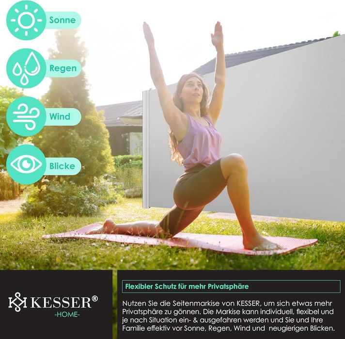 Nowa markiza boczna /roleta/żaluzja/ochraniacz/180x300cm/KESSER !9022!