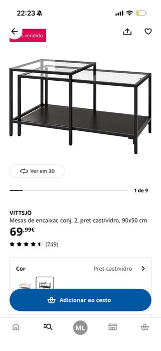 Mesa de centro - IKEA Vittsjö