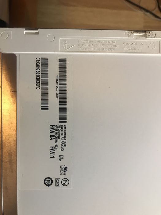 Ecra lcd 15.6” lampada