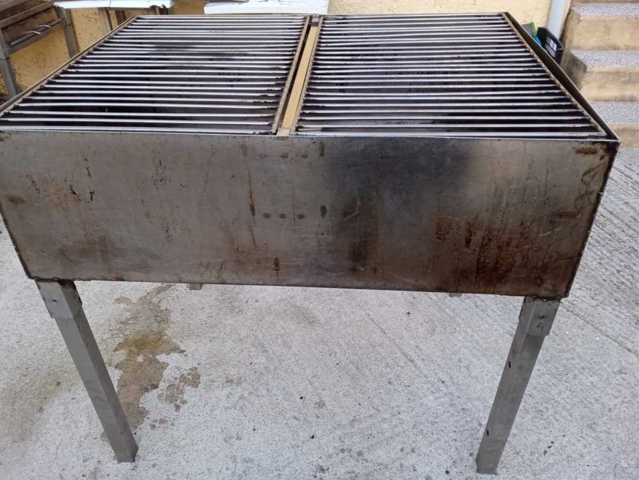 Assador INOX de 2mm de carvão de grelhas estáticas