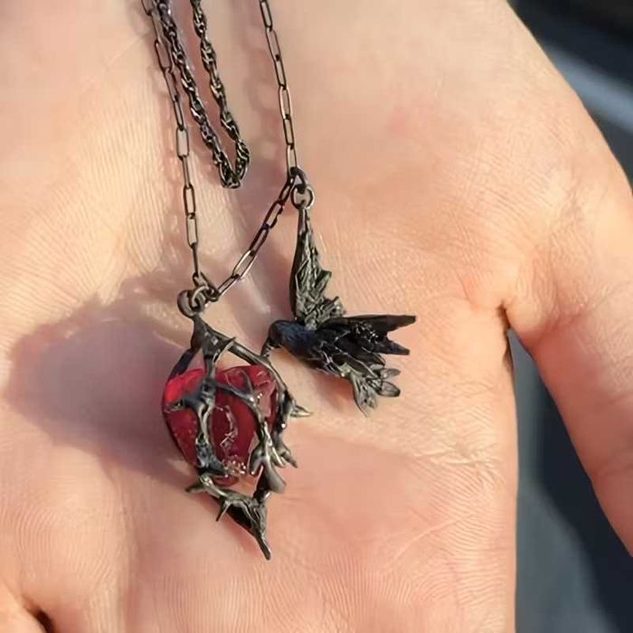 Женское  готическое  винтажное ожерелье Темная клетка