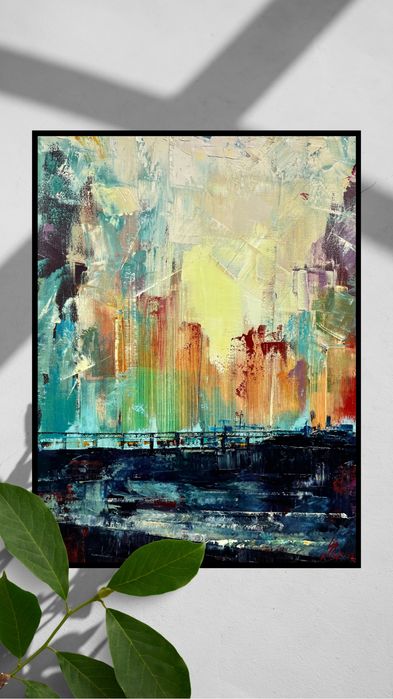 Авторська картина абстрактний пейзаж