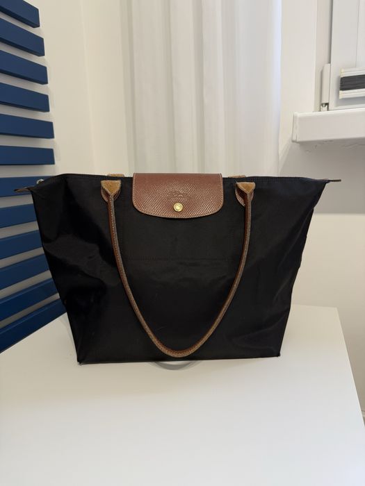 Longchamp Le Pliage  L  Modele Depose women’s  shoulder bag handbag tote bag lether nylon black