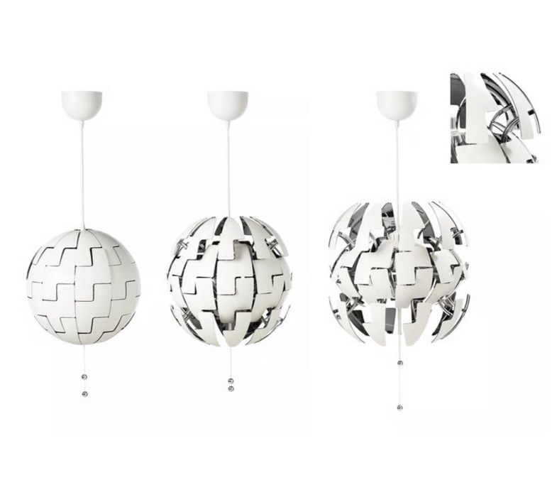 IKEA PS 2014 Lampa wisząca, biały/srebrny