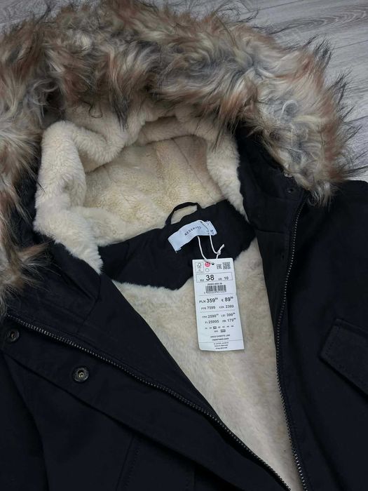 Kurtka Reserved Damska 40/L Parka Zimowa Ocieplana długa B8 kożuch