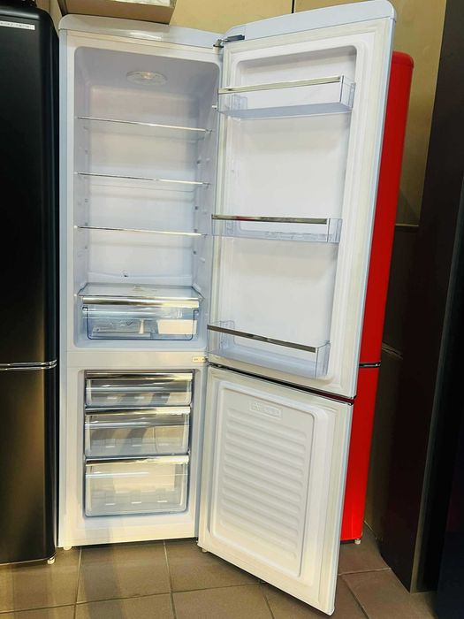Lodówka Retro AMICA – błękitna 181 cm wysokości / Gwarancja / WYSYŁKA!