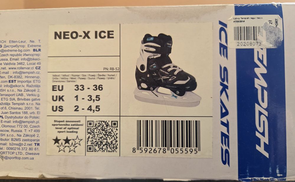 Regulowane łyżwy Tempish Neo-X Ice Roz 33 -36