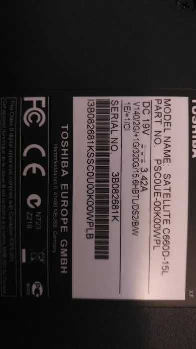 Tani laptop z ssd w bardzo dobrym stanie Toshiba c660