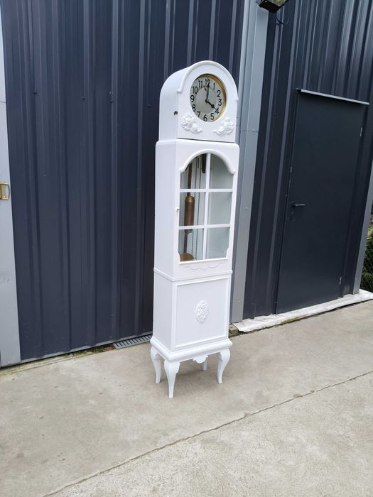 Zegar ludwik stojący biały po renowacji