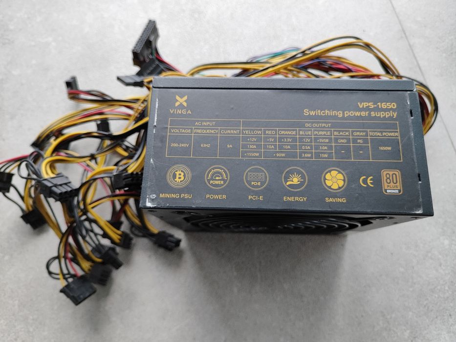 Блок питания 1650 ватт Vinga Mining Edition