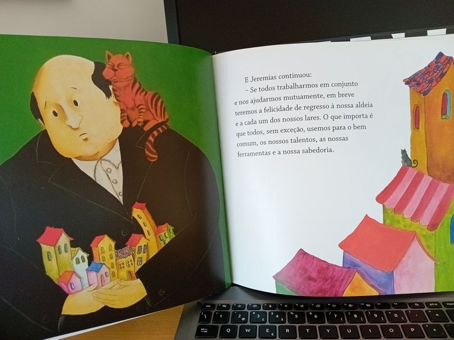 Livro infantil" o velho a preto e branco na aldeia das cores"