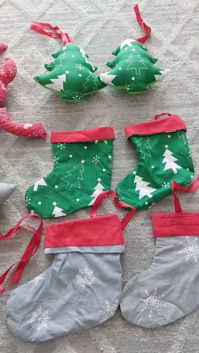Ozdoby świąteczne zawieszki na choinkę  hand made
Cały komplet