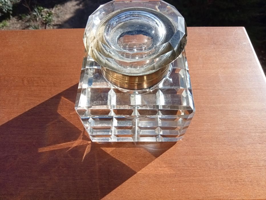 Tinteiro em cristal século XIX