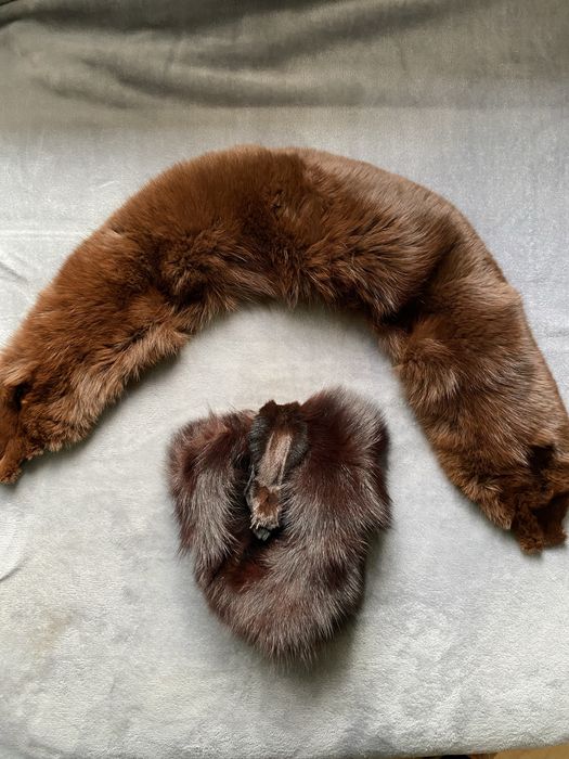 Czapka + kolnierzyk sztuczne furtro