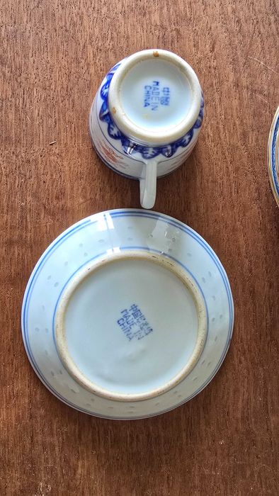 Serviço de café de 12 peças, porcelana chinesa