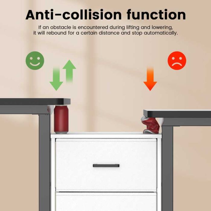 Mesa elétrica regulável em altura, 120x60cm, RATTANTREE Smart Desk com função de memória de 3 posições