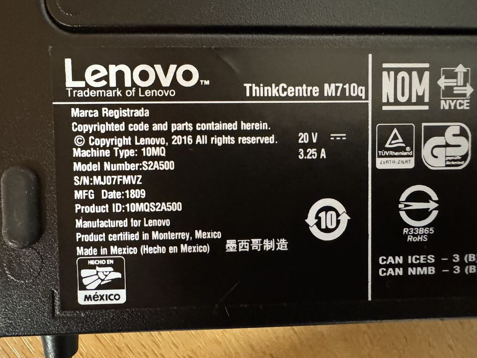 Micro PC Lenovo ThinkCentre M710q