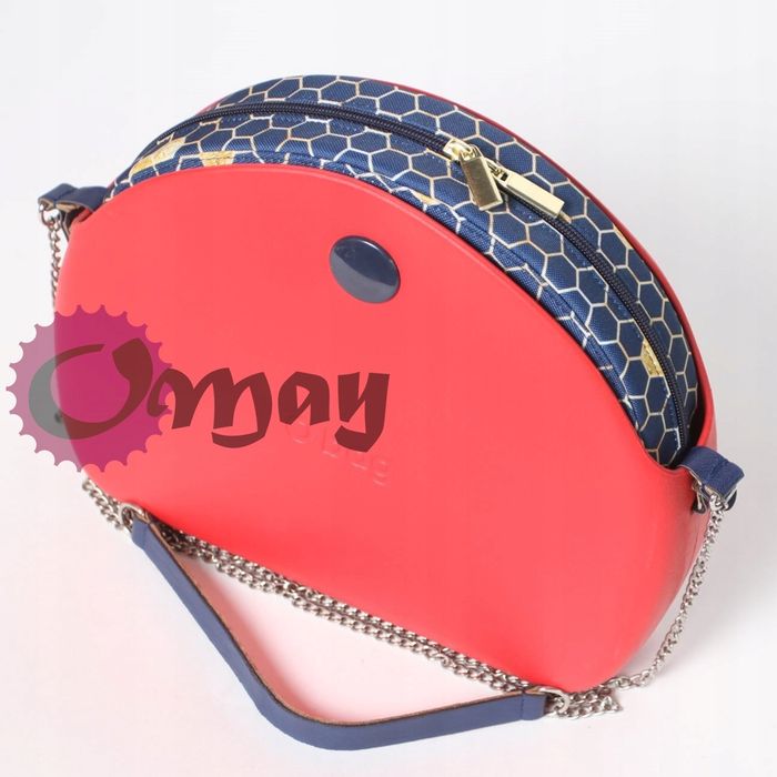 Granatowy organizer OBAG MOON LIGHT złote plastry miód 2kieszenie OMAY