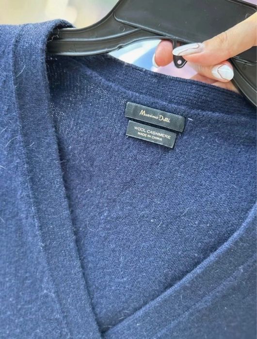 wełniany sweter kardigan massimo dutti