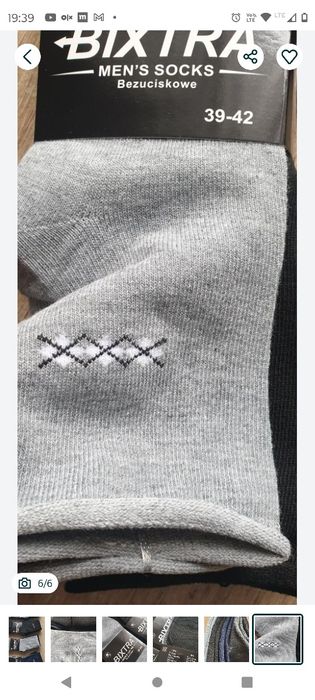 5×skarpetki męskie bezuciskowe 39-42
