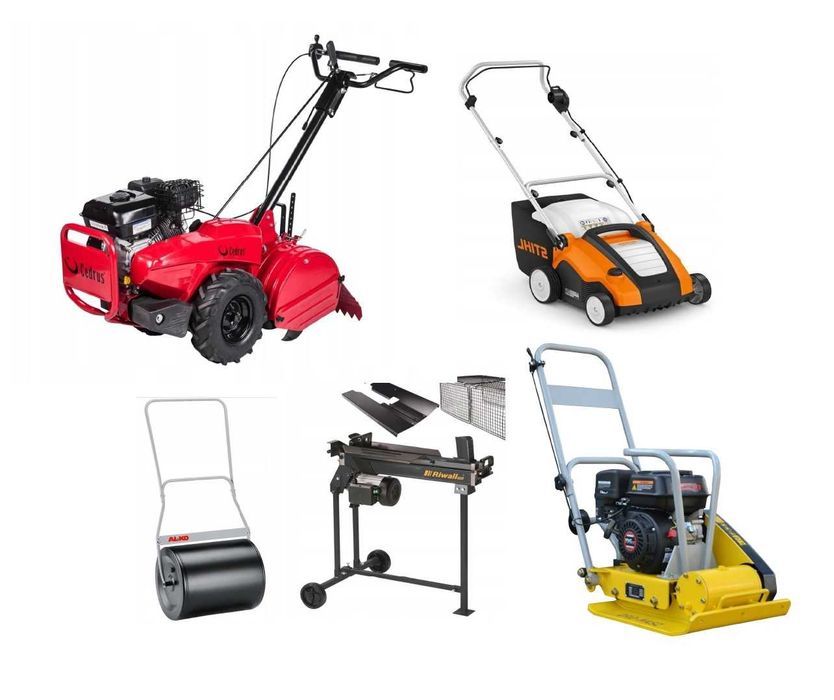 Glebogryzarka Łuparka Wertykulator Walec Siewnik Zagęszczarka WYNAJEM