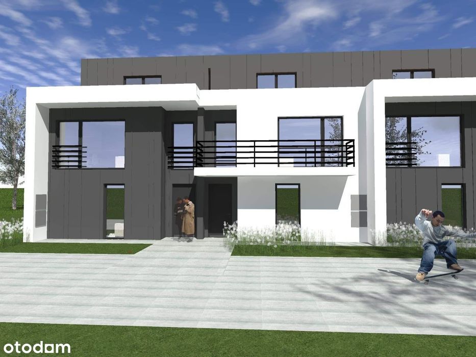 Apt dwupoziomowy bez skosów, 92m2, 3 x taras