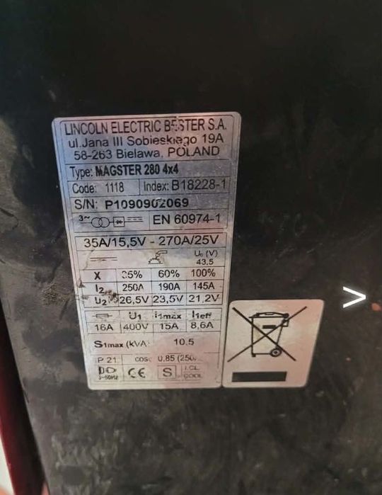Migomat Bester 280 spawarka