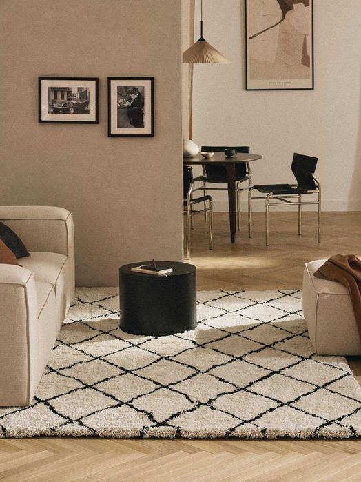 Dywan Westwing Naima 160x230 puszysty ręcznie tuflowany Duży długie wł