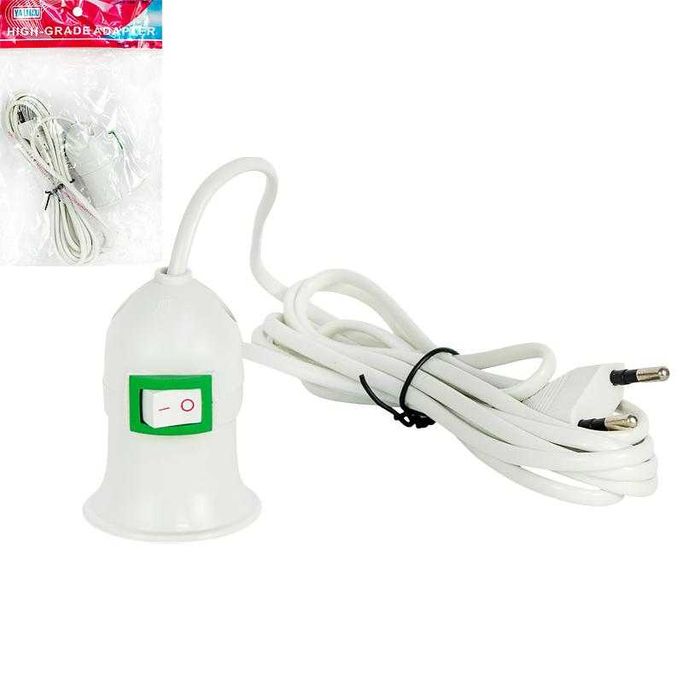 Патрон для лампочки черный, цоколь