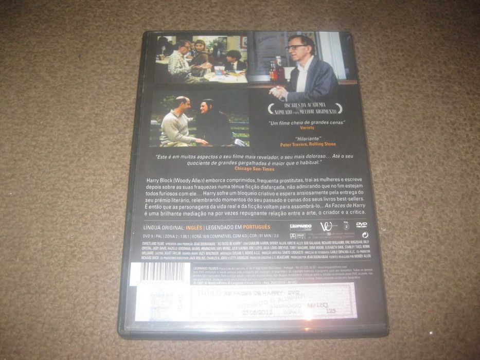 DVD "As Faces de Harry" de Woody Allen