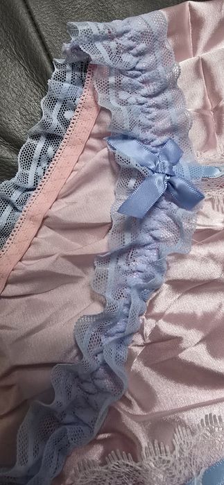 Nowe Frywolne Majtki Satynowe Z Koroneczkami Roz. XL/42/14