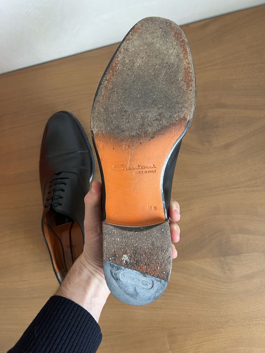 Класичні туфлі Santoni [чорні; 10.5(44.5-45)]