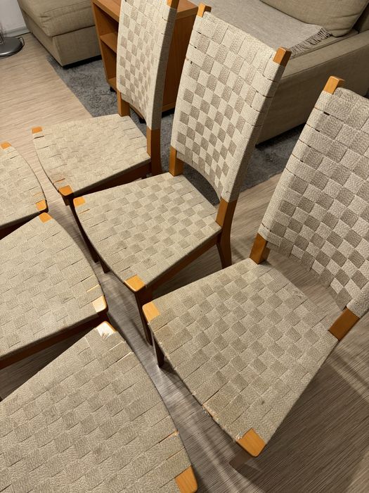 Stół drewniany buk Ikea KRONVIK I 6 krzeseł Gdańsk Siedlce • OLX.pl