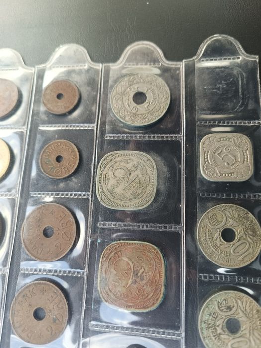 Moedas antigas - Holanda, Índia, Marrocos, estado unidos, Malásia