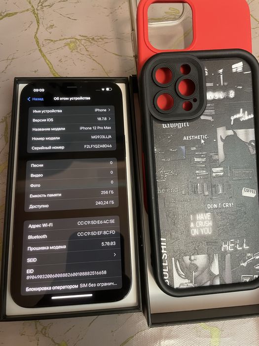 Продам iphone 12 pro max 256gb