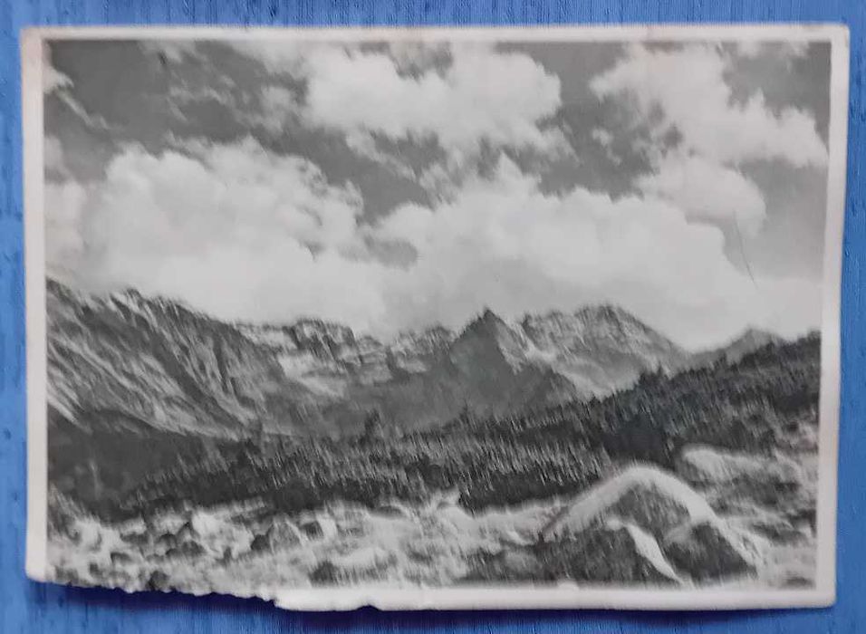 Pocztówka Tatry Hala Gąsiennicowa 1950 rok