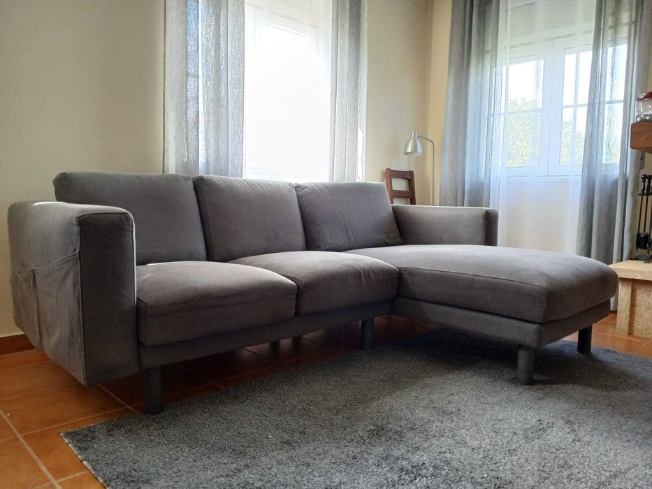 Sofá 3lugares chaise longue IKEA Norsborg