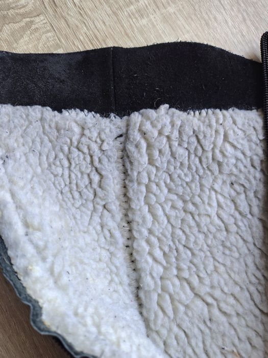 Чорні зимові замшеві високі сапожки р.40