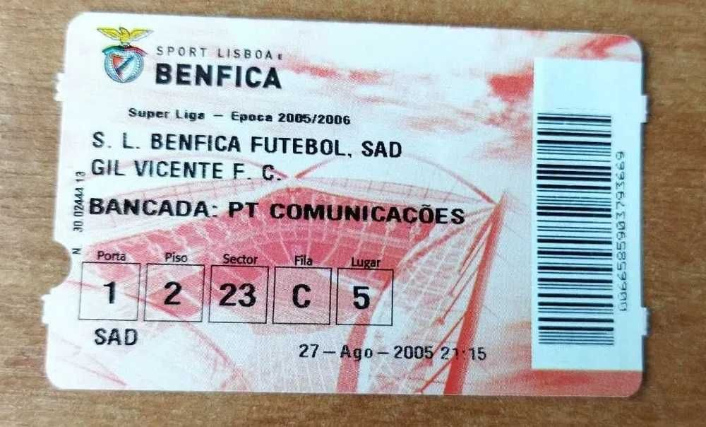 Bilet SL Benfica Lizbona – Gil Vicente FC Portugalia