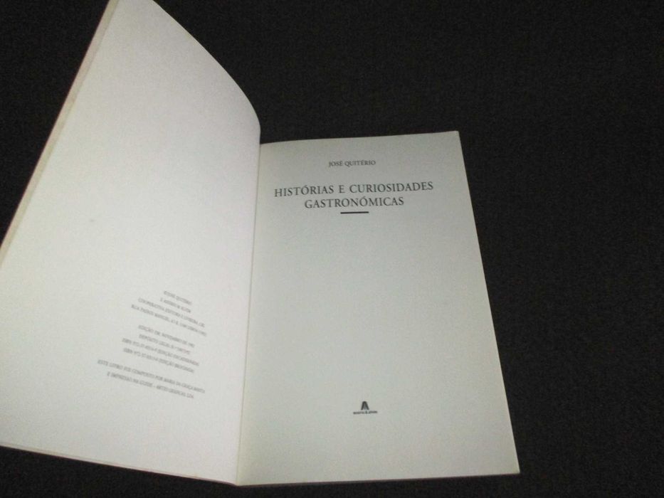 Livro Histórias e Curiosidades Gastronómicas José Quitério