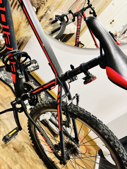 Rower indiana dla chlopca czerwno - czarny