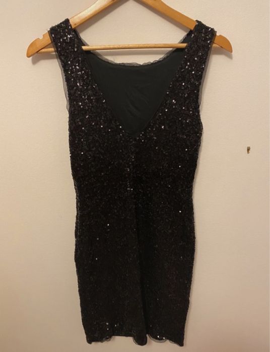 Black Sequined Dress