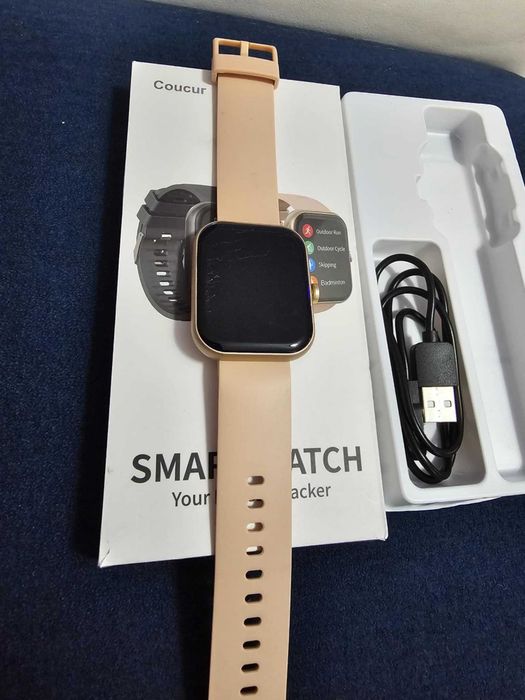 Zegarek Smartwatch różowy 1.96" bluetooth, 113 trybów IP68 Android iOS