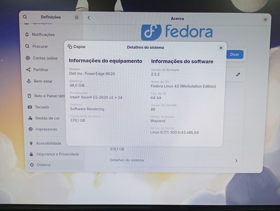 (COMO NOVO) Servidor DELL PowerEdge R620- Intel Xeon- 47GB RAM- 2x SS