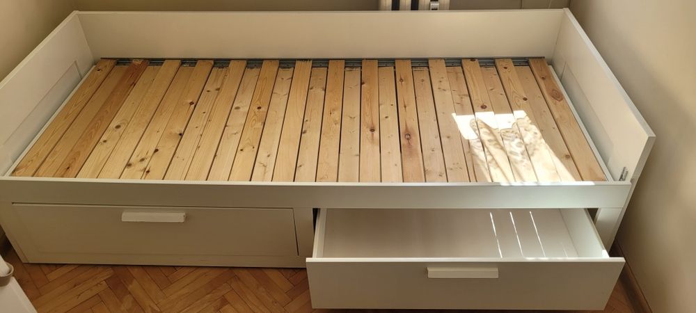 Łóżko, leżanka z 2 szufladami Ikea BRIMNES