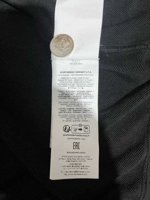 Зіп худі Stone Island | Stone Island Zip Hoodie Black | зипка стон