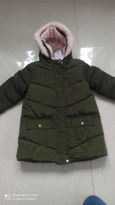 Nowa Kurtka Parka zielona/khaki r. 122 cm zimowa